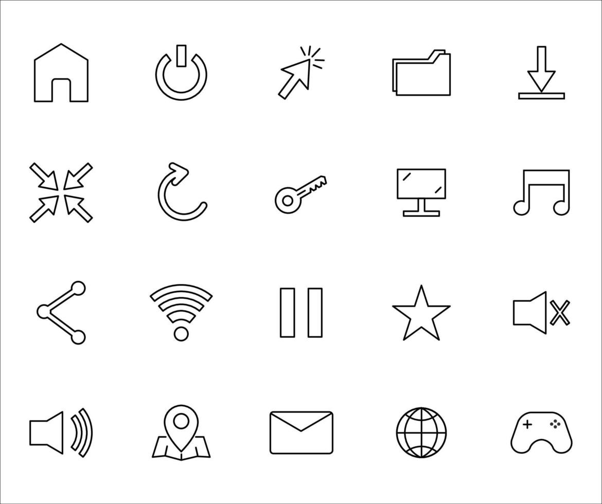 User Interface icon set vector