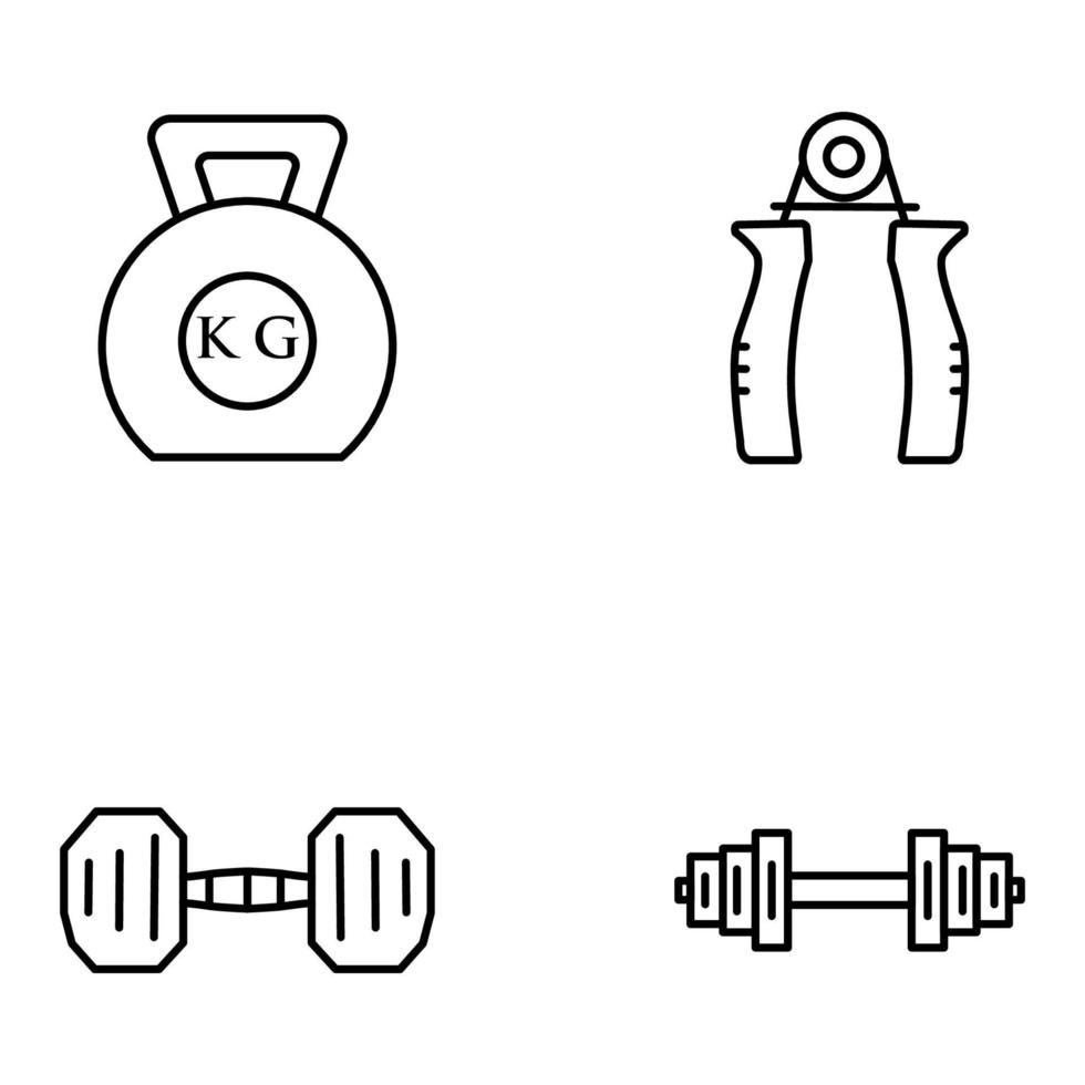 conjunto de iconos de fitness para su diseño. vector