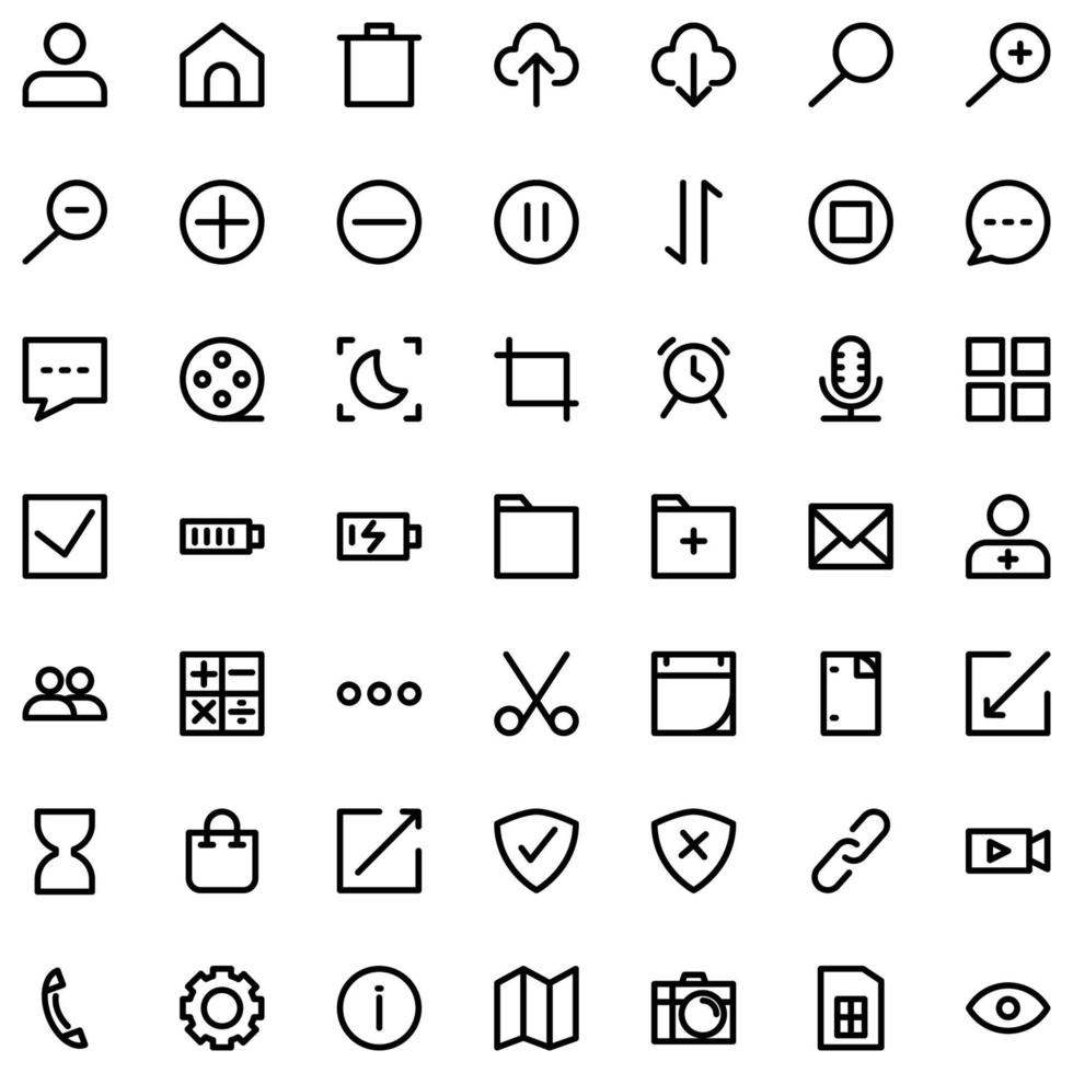 User Interface icon set vector