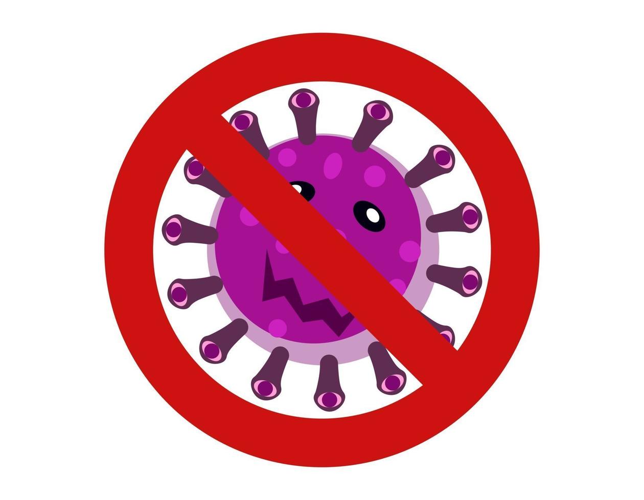 Illustration of Ban microbe and virus microorganism. vector