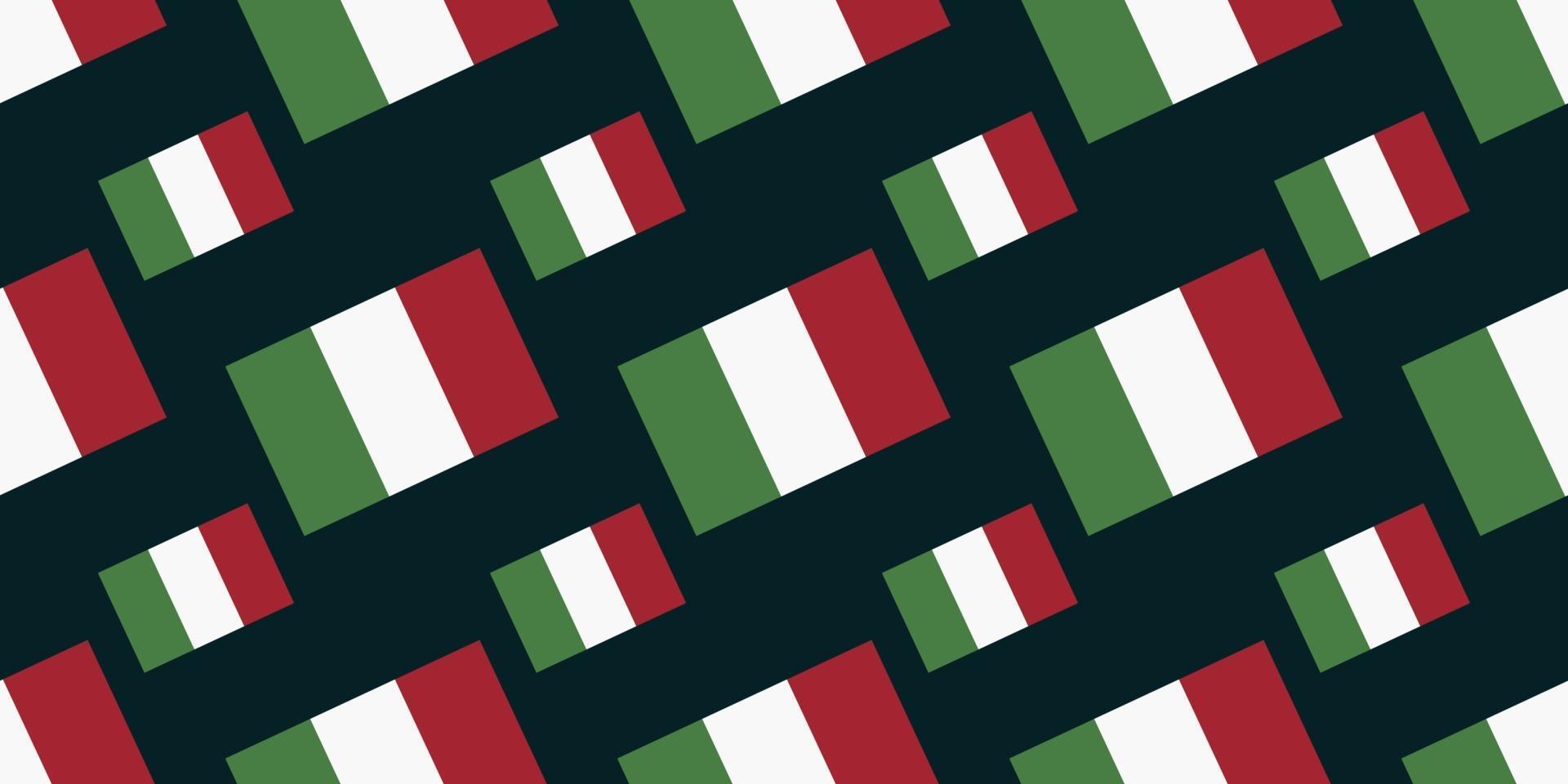 Seamless pattern of italy flag isolated on dark blue background. vector