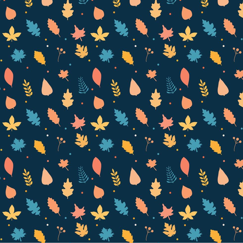 fall floral leaves pattern wallpaper graphics background for textile vector