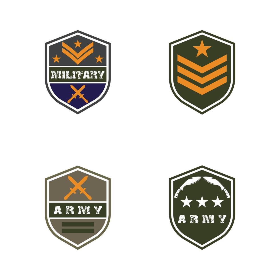 Military icon Vector Illustration design Logo template