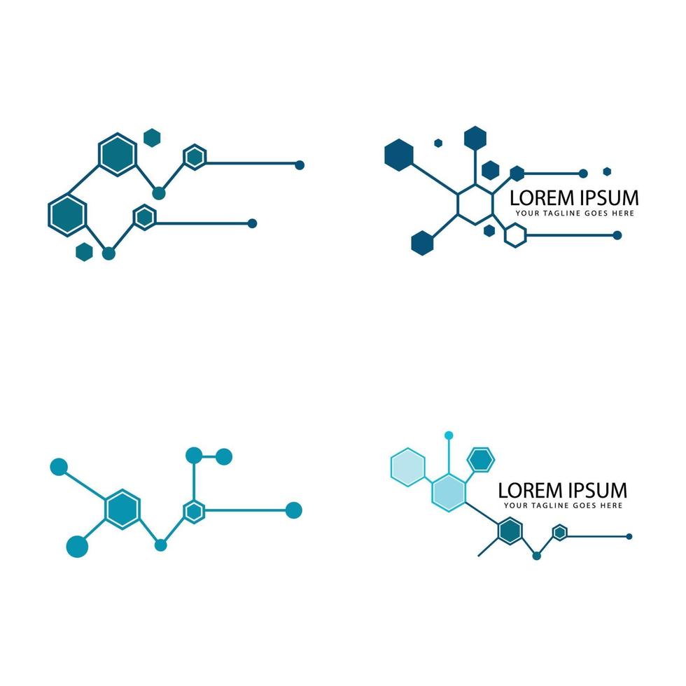Molecule symbol logo template vector illustration design