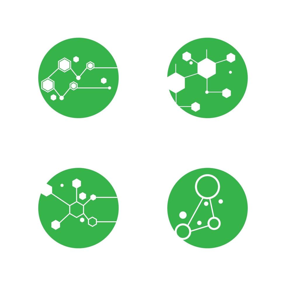 Molecule symbol logo template vector illustration design