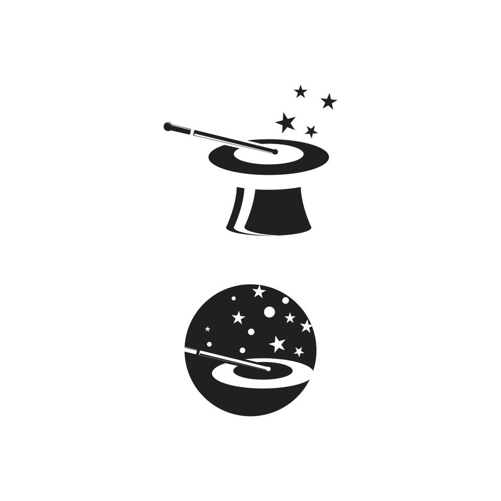 Wand magic hat Logo Template vector symbol design