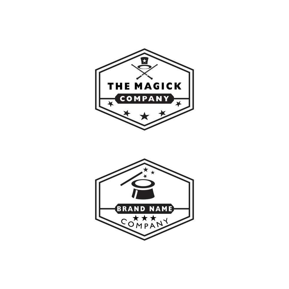 Wand magic hat Logo Template vector symbol design