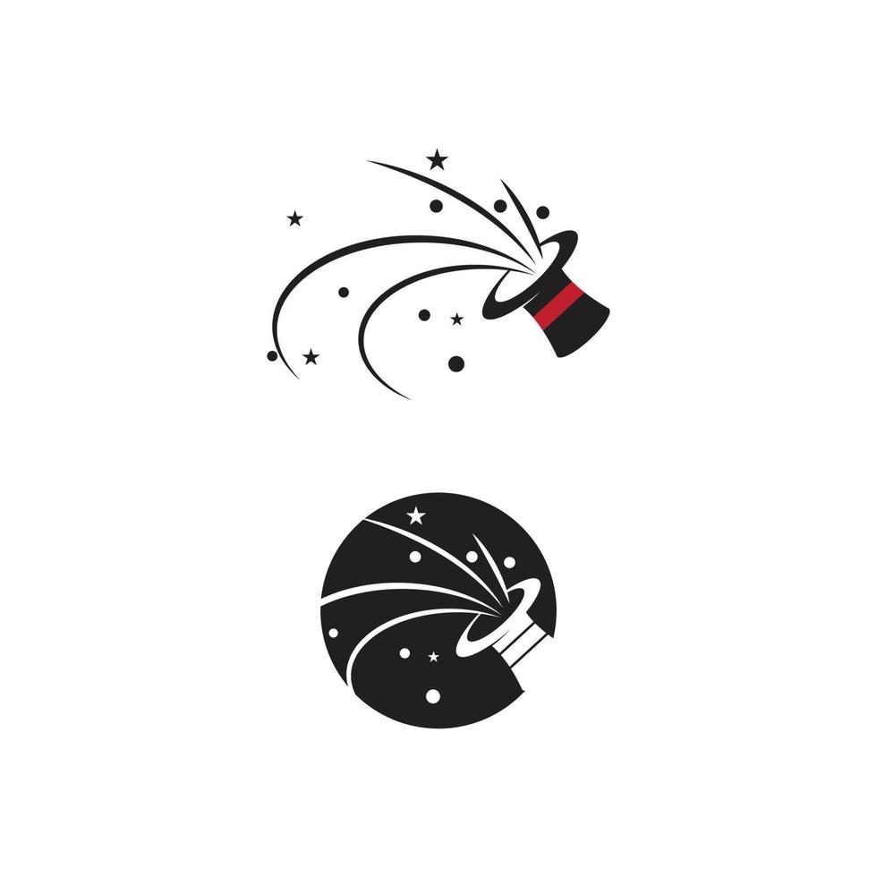 Wand magic hat Logo Template vector symbol design