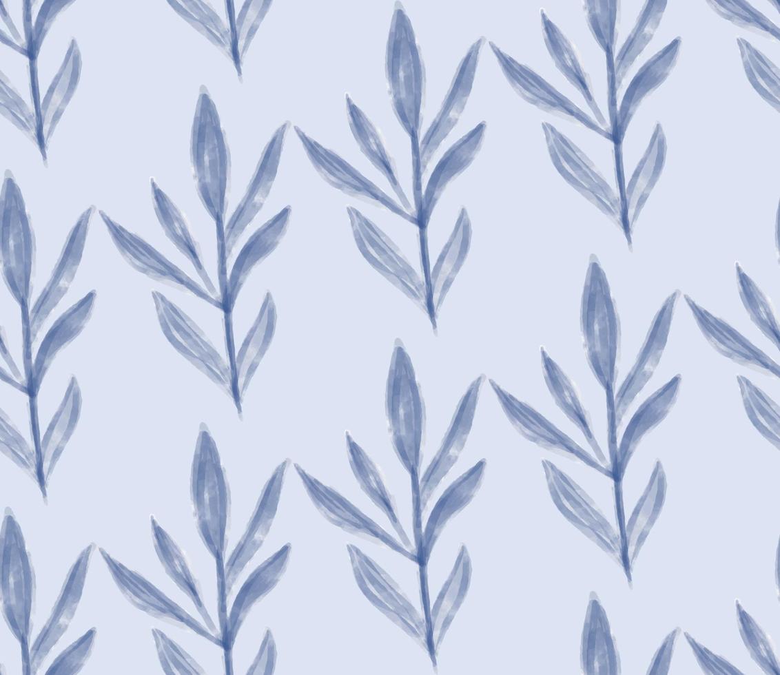 watercolor textured winter floral seamless pattern frozen tree branch vector