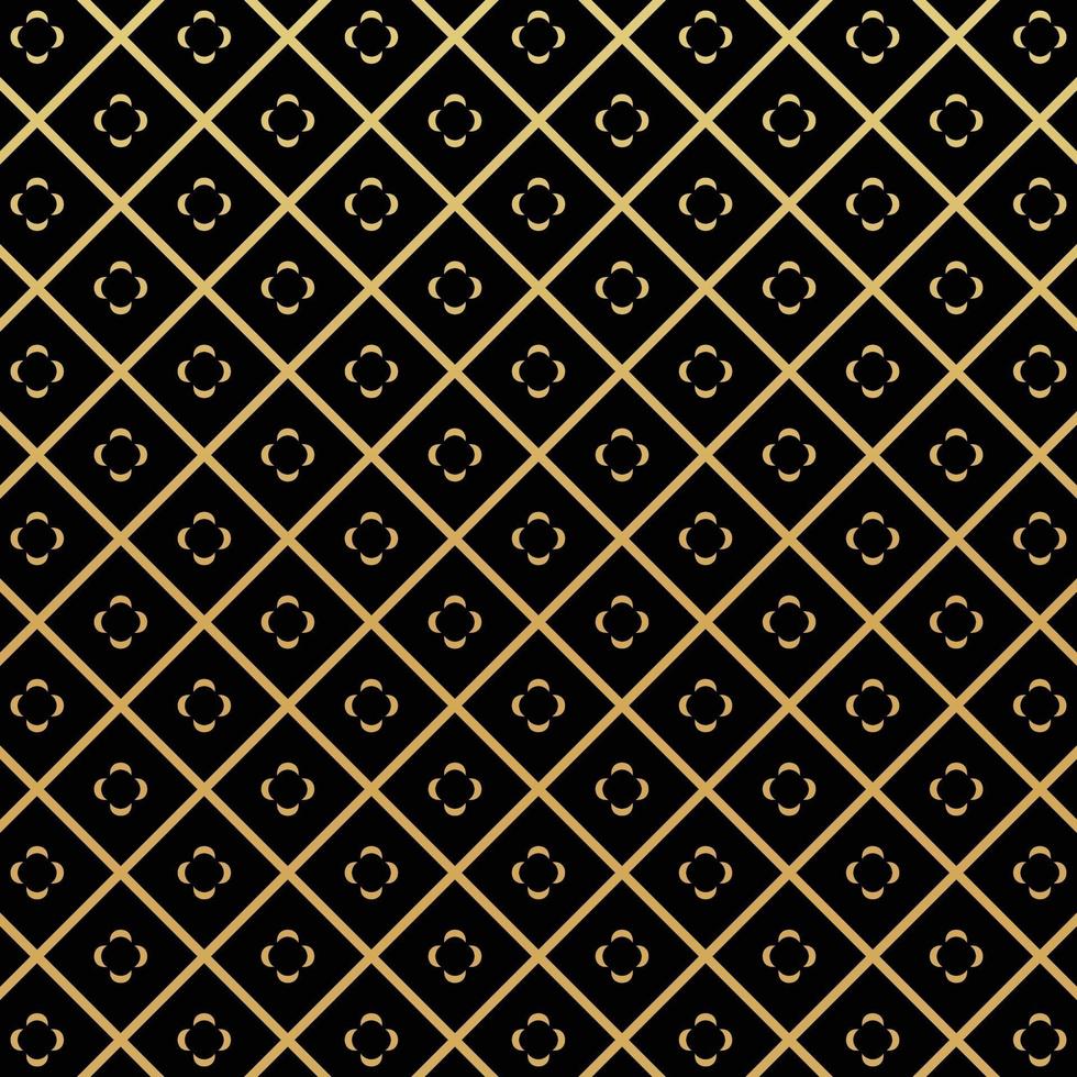 Luxury Gold Geometric Pattern Design on Black Background vector