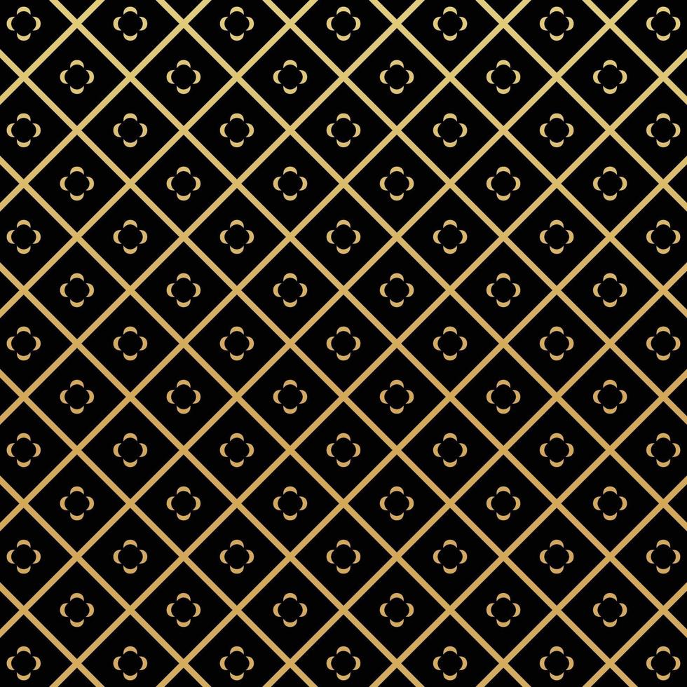 Luxury Gold Geometric Pattern Design on Black Background vector