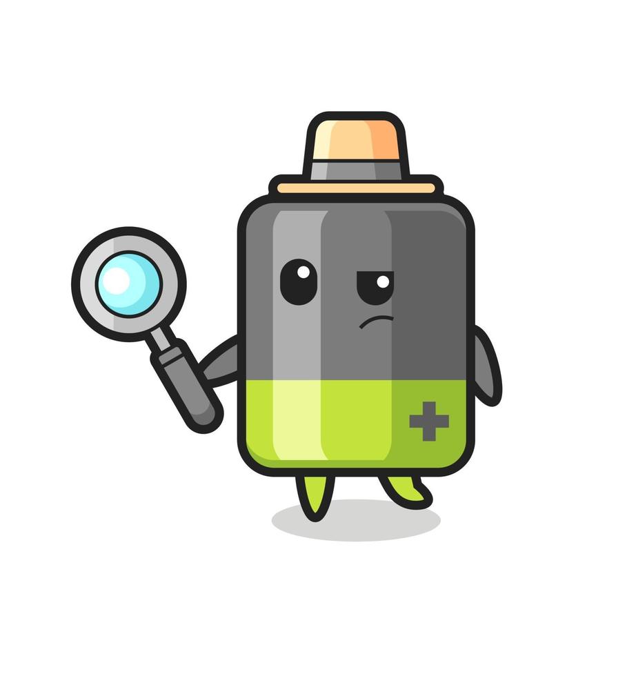 battery detective character is analyzing a case vector