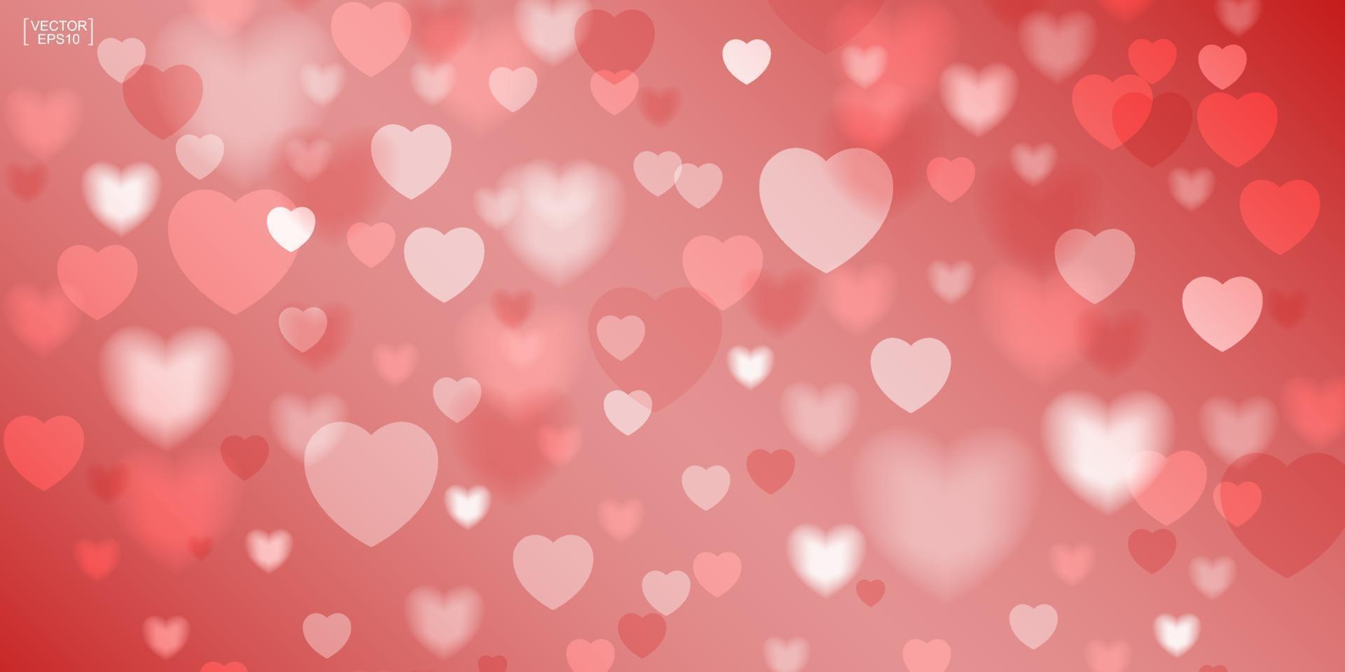 corazón rojo abstracto para el fondo de San Valentín. ilustración vectorial. vector