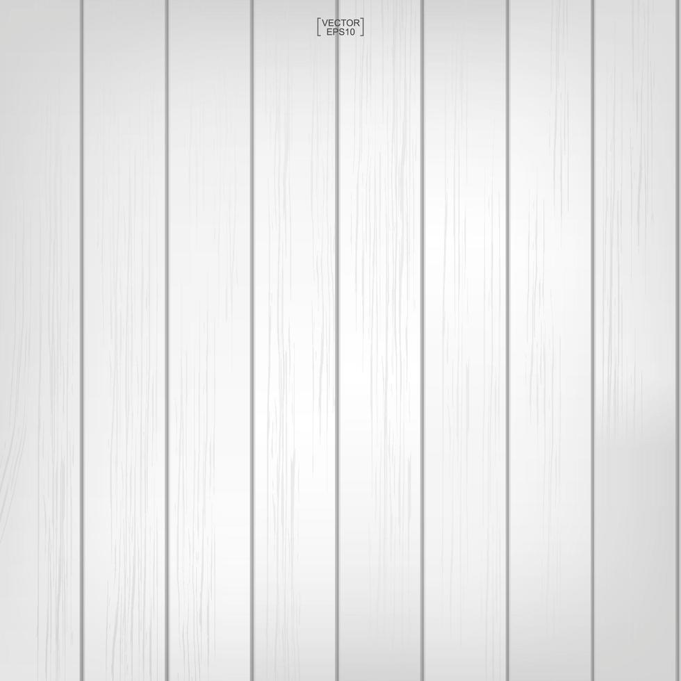 White wood pattern and texture for background. Vector. vector