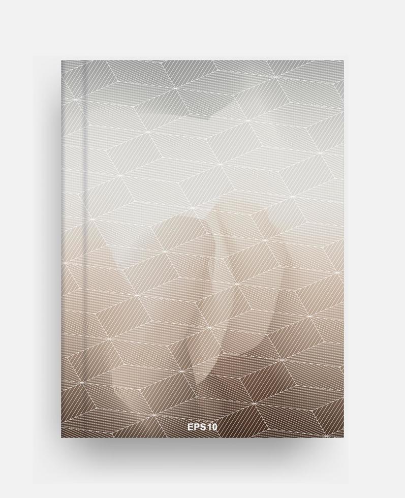 Magazine template with cover of halftone geometric background. Vector. vector