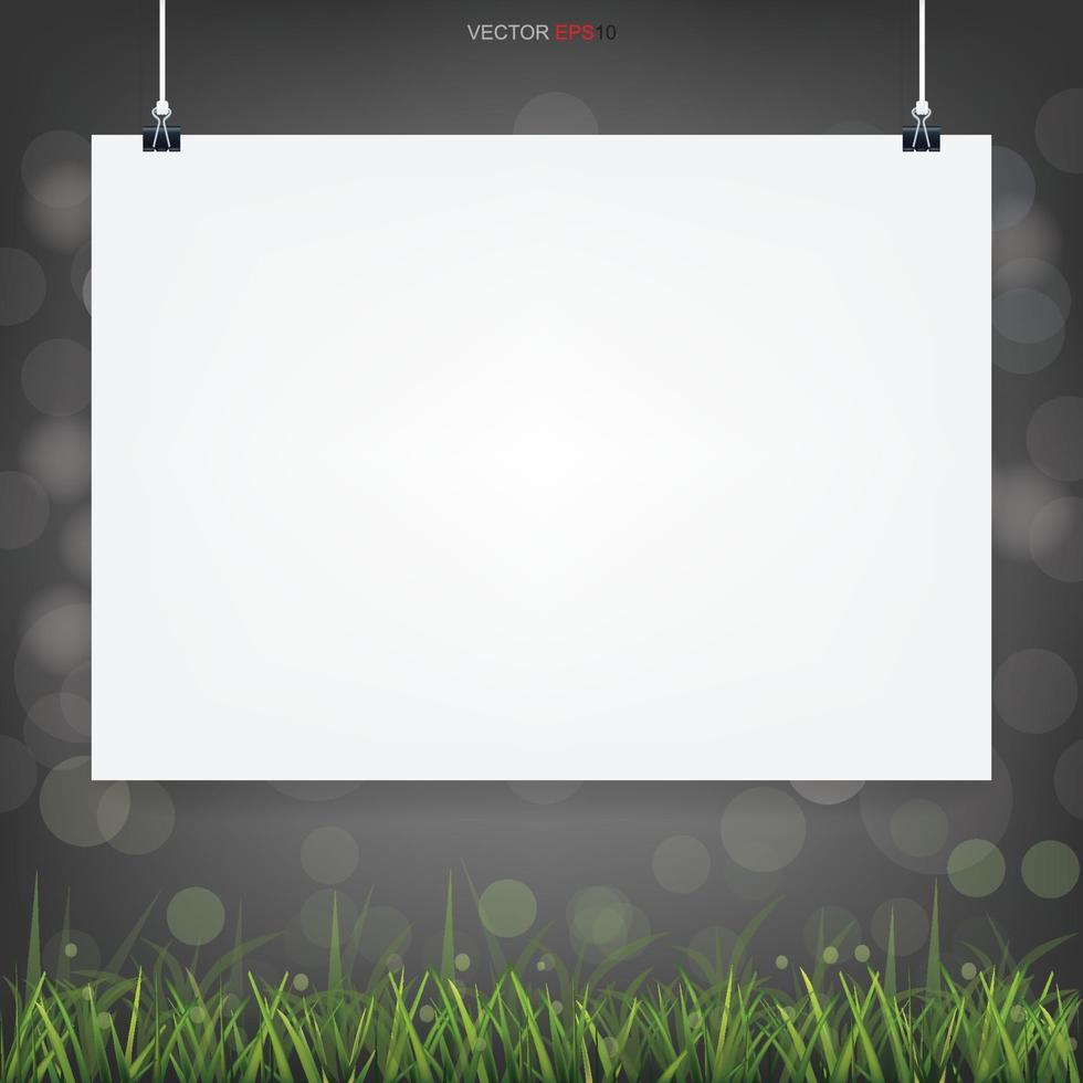 Empty white poster paper background. Vector. vector