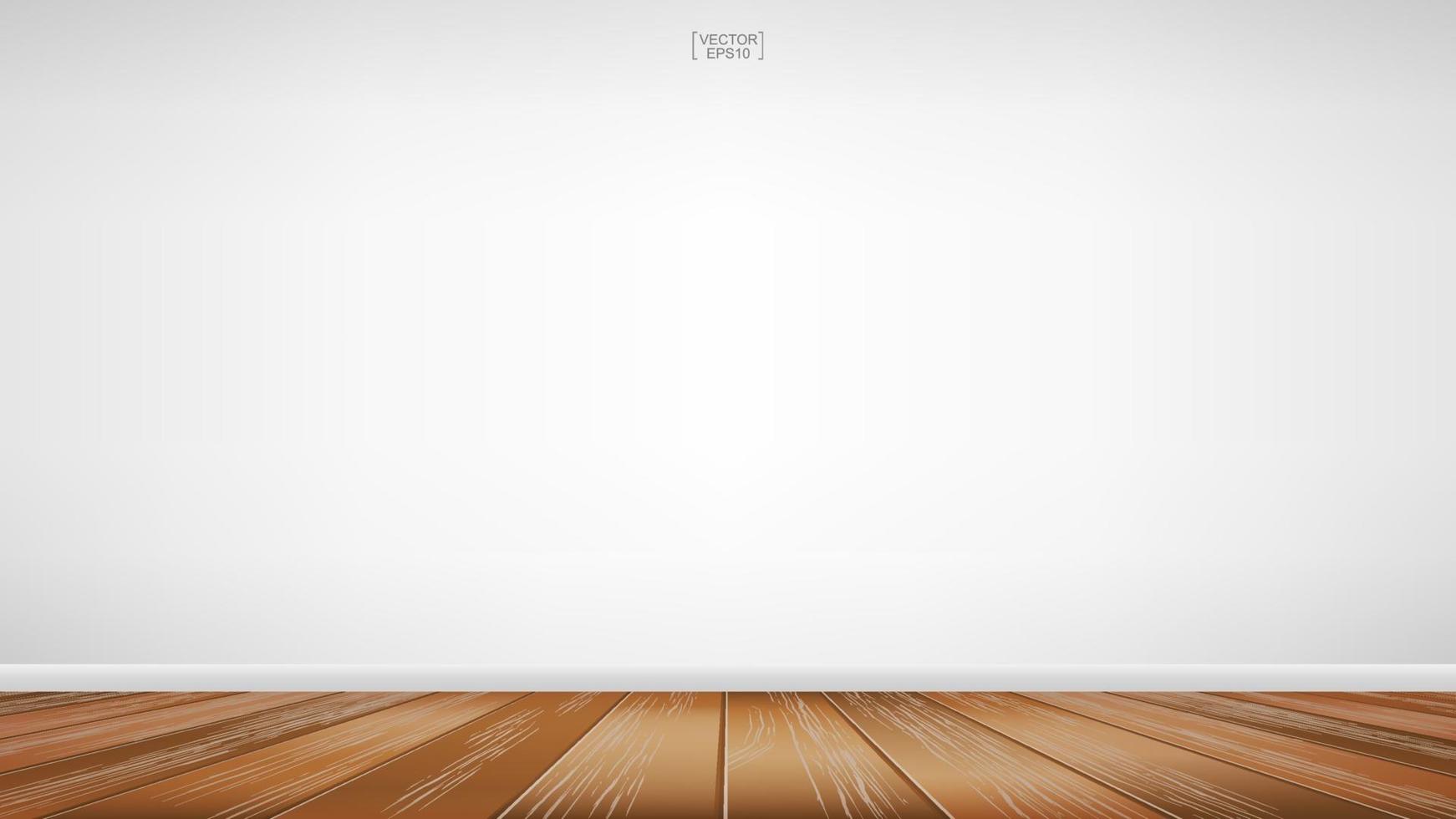 Empty wooden room space background. Vector. vector