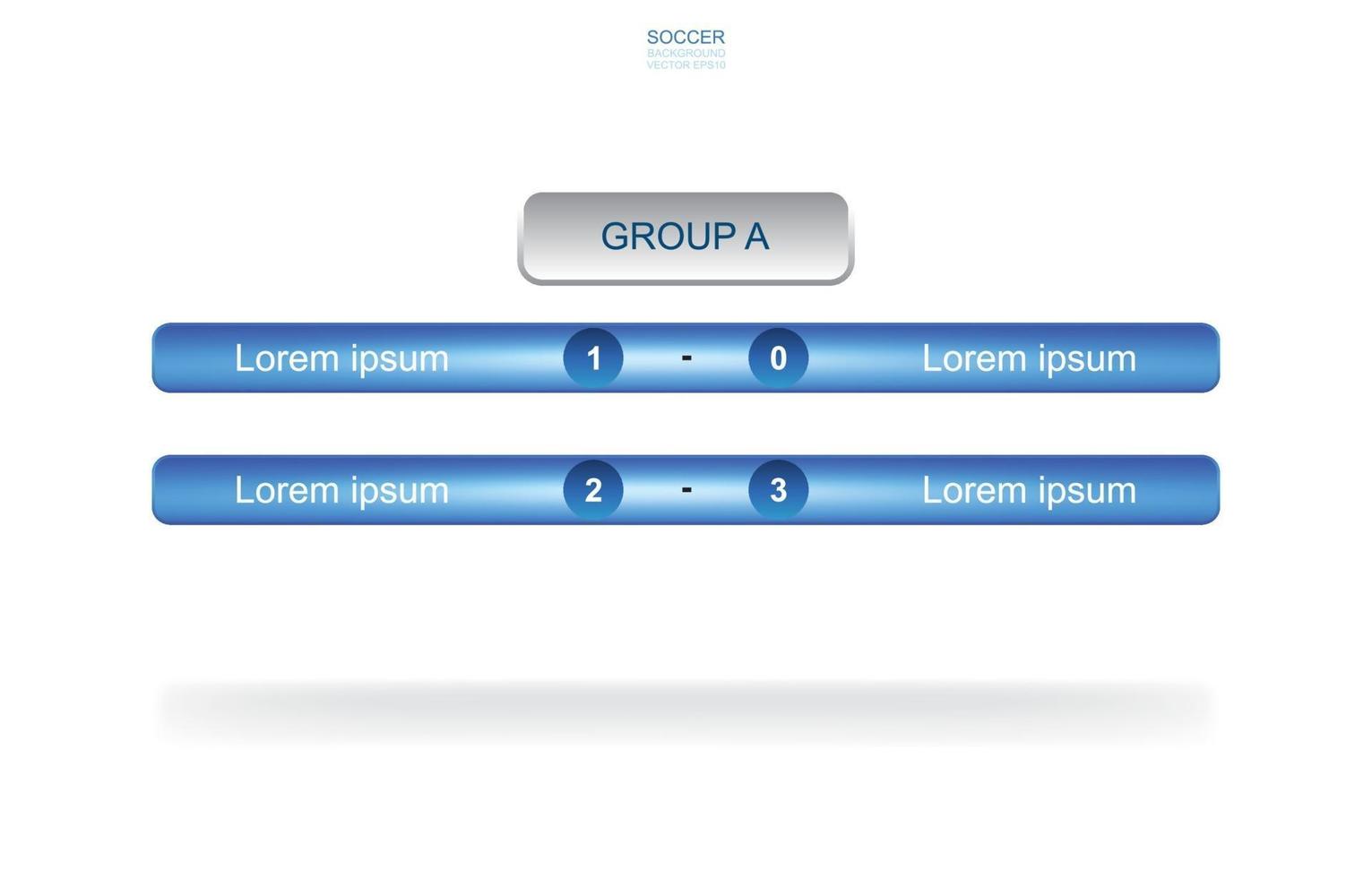 Match schedule team group background for soccer football cup. Vector. vector