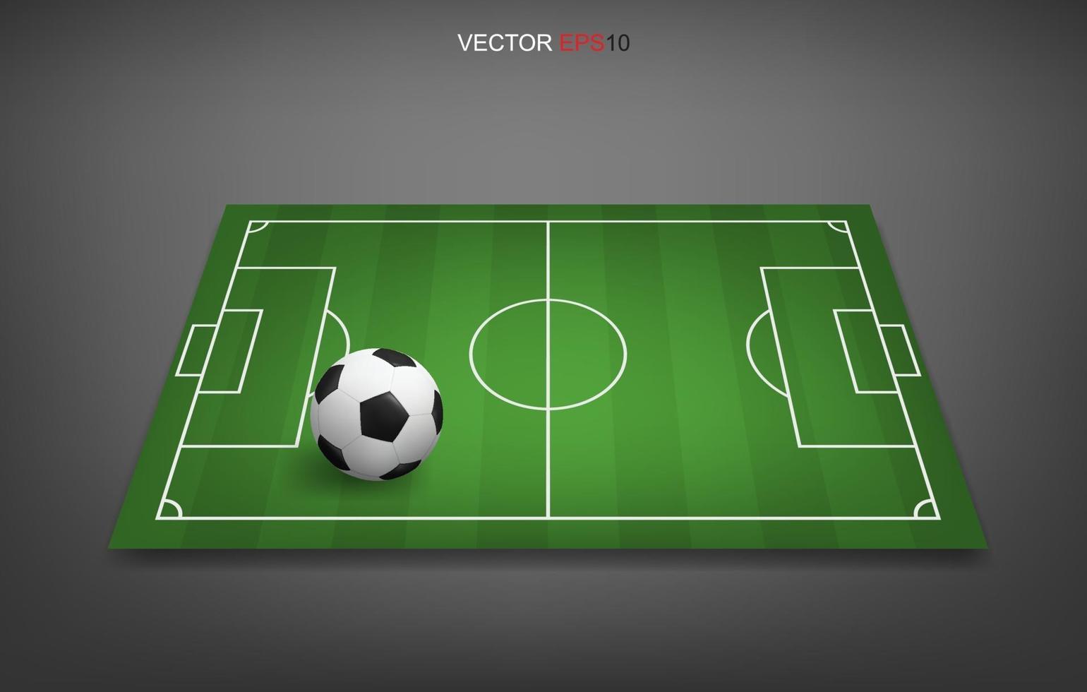 campo de fútbol o campo de fútbol de fondo. vector. vector