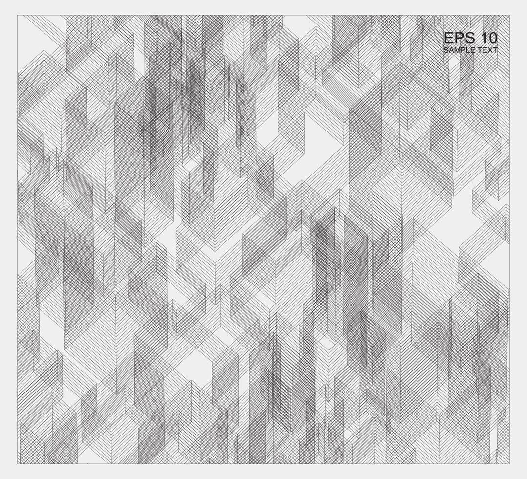 3D Perspective wireframe background. Vector. vector