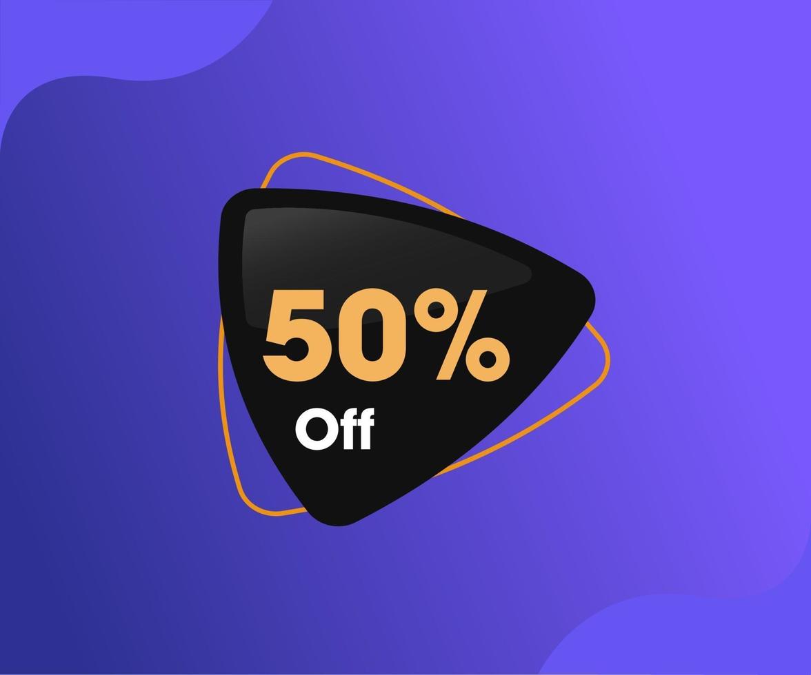 50 Percent Off - Triangle Price Tag vector