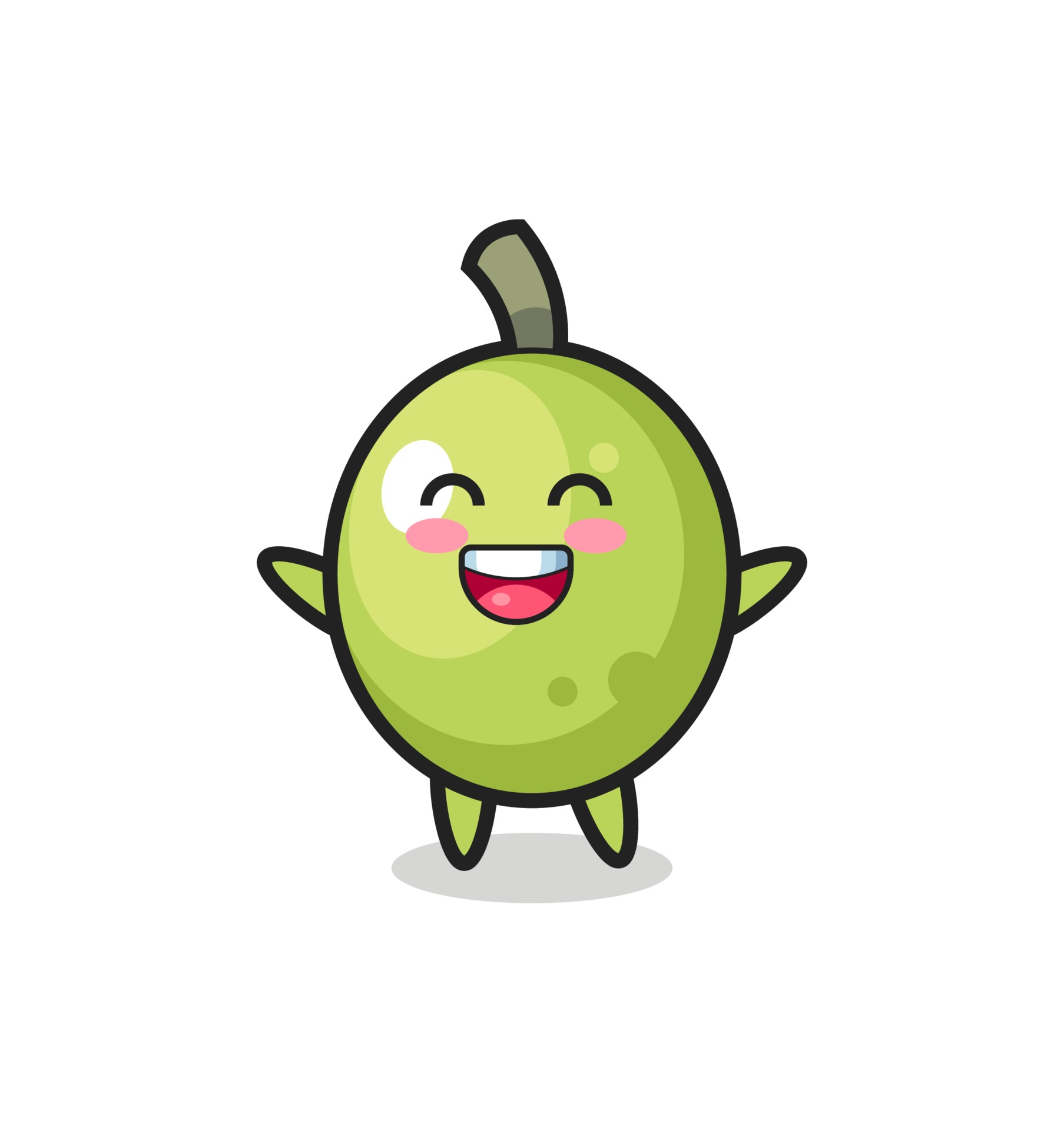 happy baby olive cartoon character 3457128 Vector Art at Vecteezy