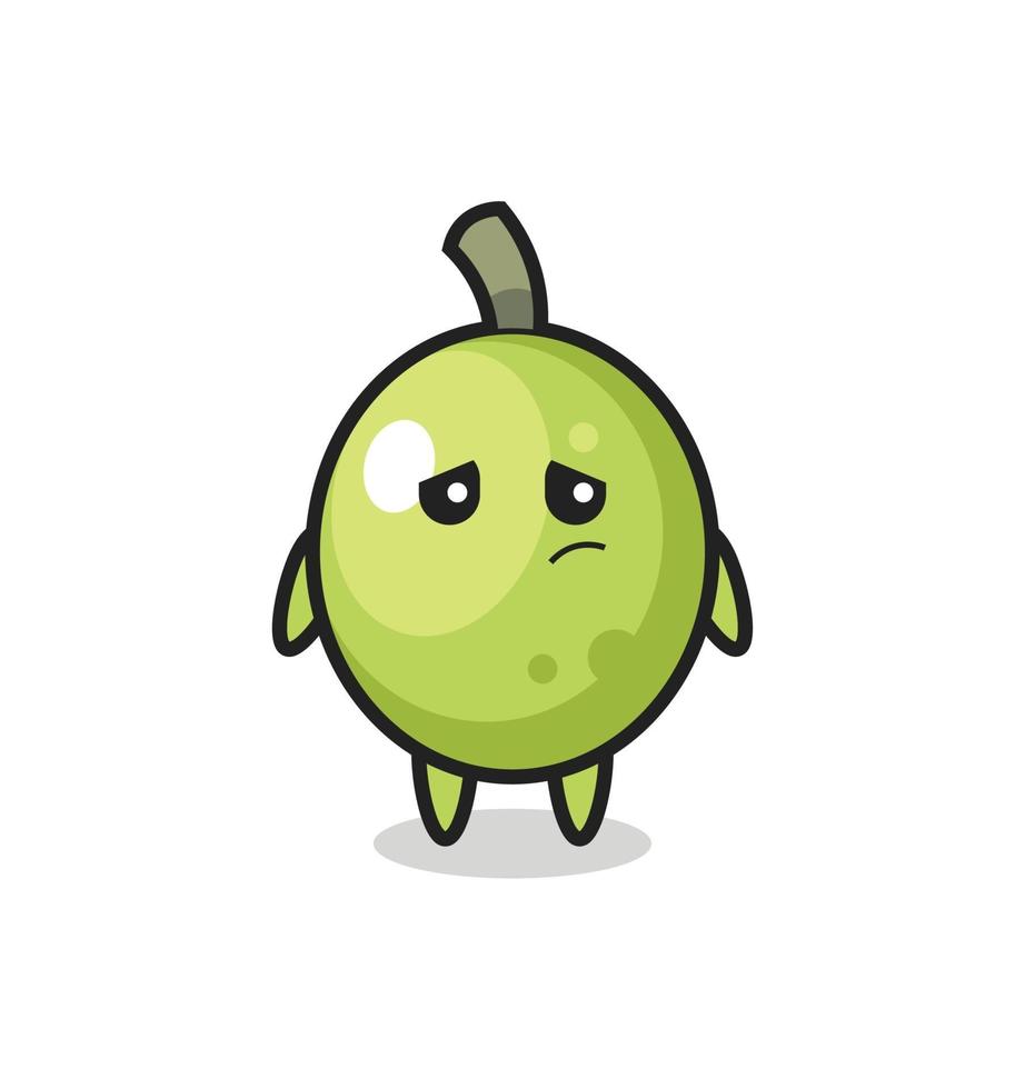 the lazy gesture of olive cartoon character vector