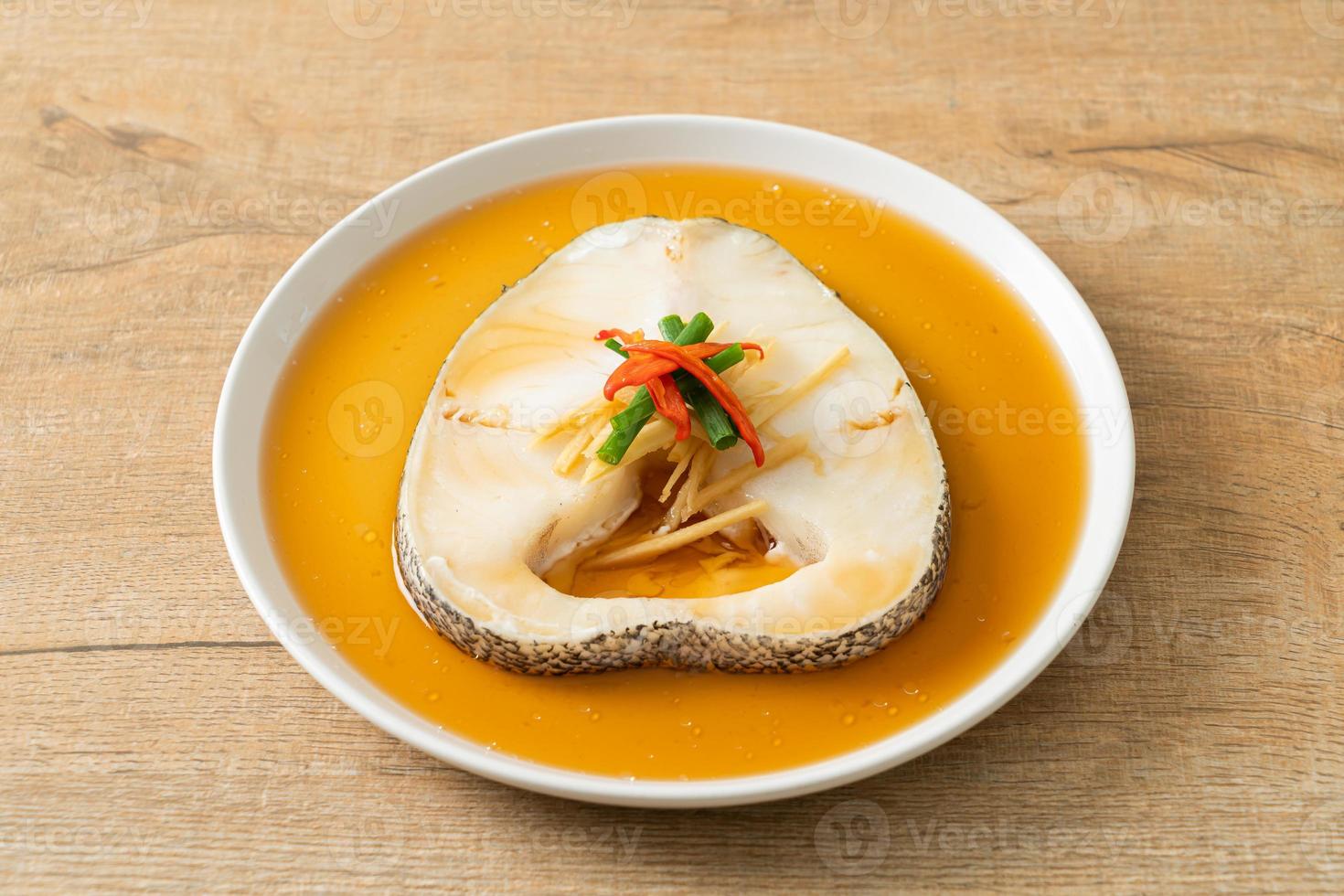 Steamed Cod Fish with Soy Sauce 3457271 Stock Photo at Vecteezy