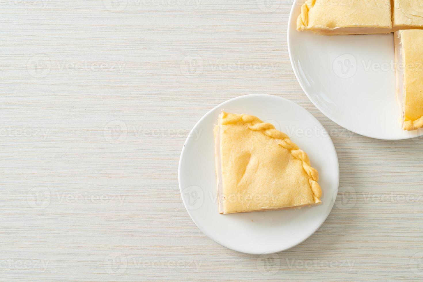 Toddy palm pies on plate photo