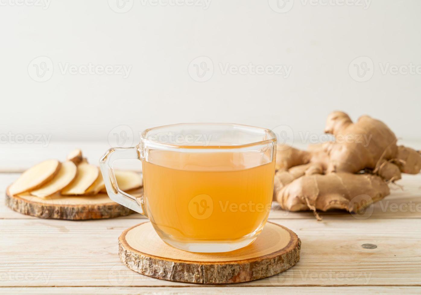 fresh and hot ginger juice glass photo