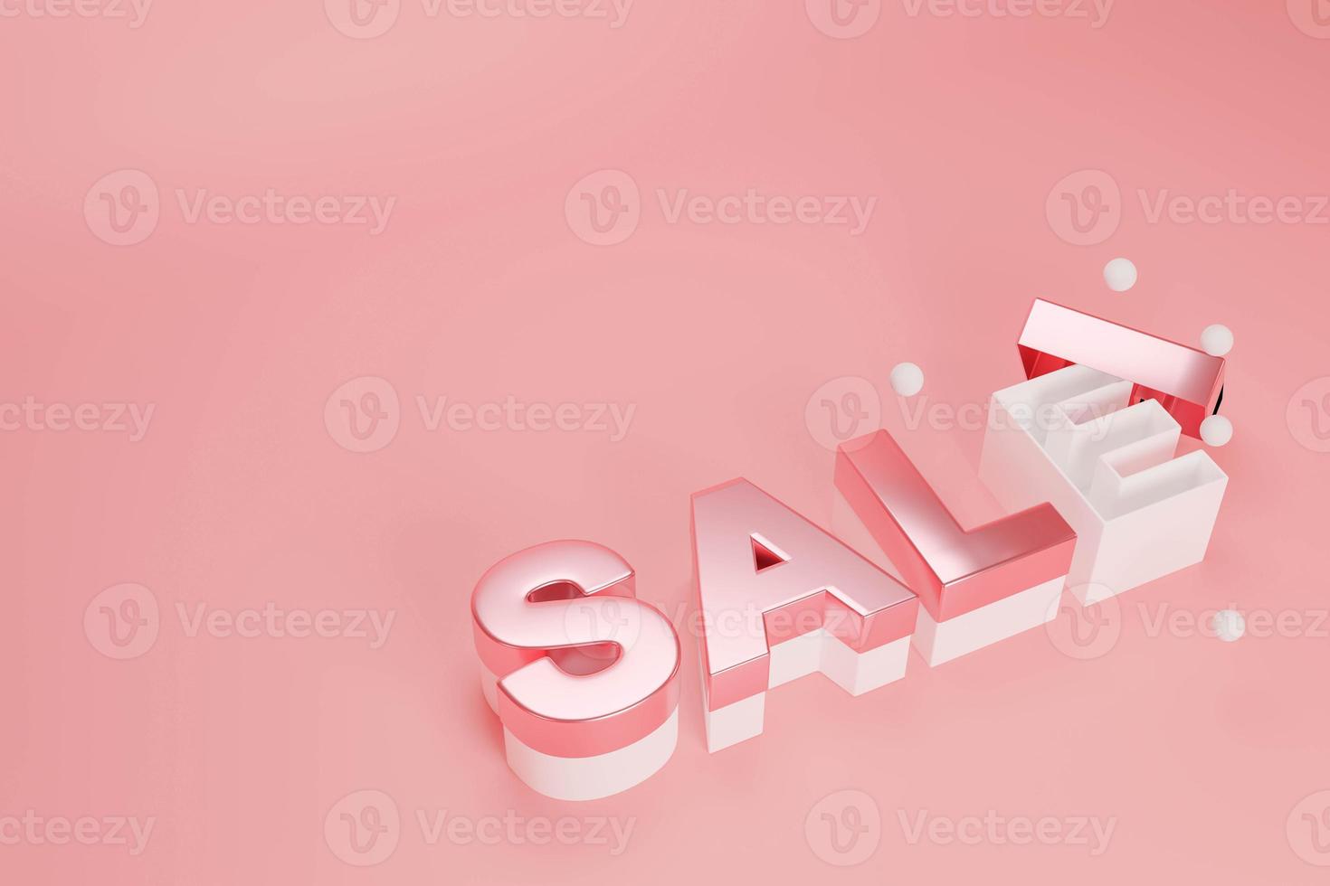 Sale Gift box 3D Background Concept Design. photo