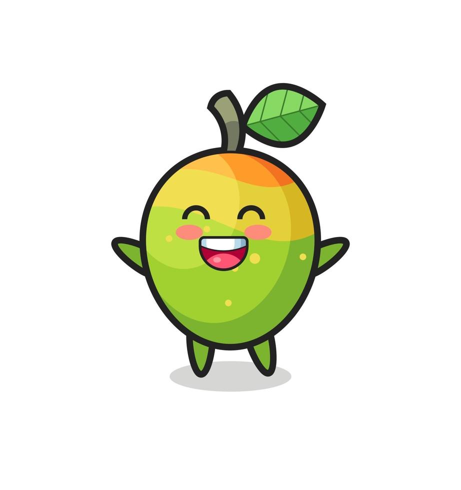 happy baby mango cartoon character vector