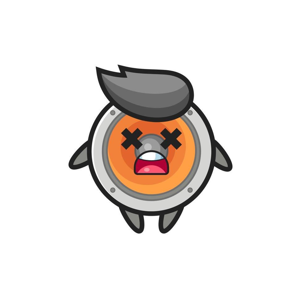 the dead loudspeaker mascot character vector