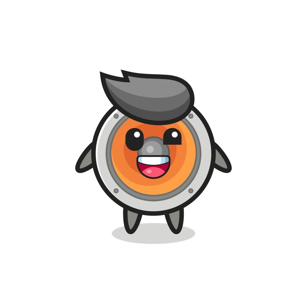 illustration of an loudspeaker character with awkward poses vector
