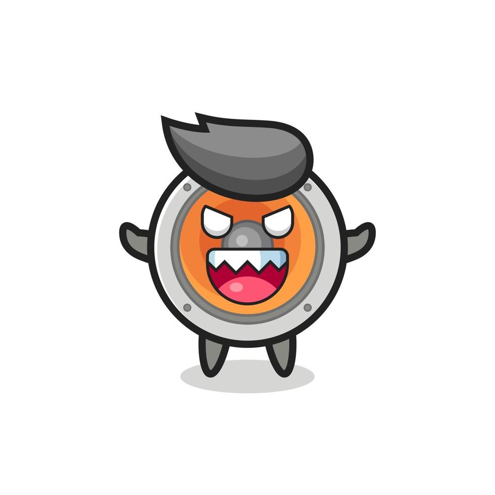 illustration of evil loudspeaker mascot character vector