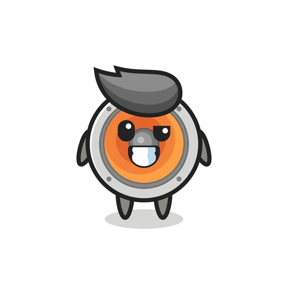 cute loudspeaker mascot with an optimistic face vector