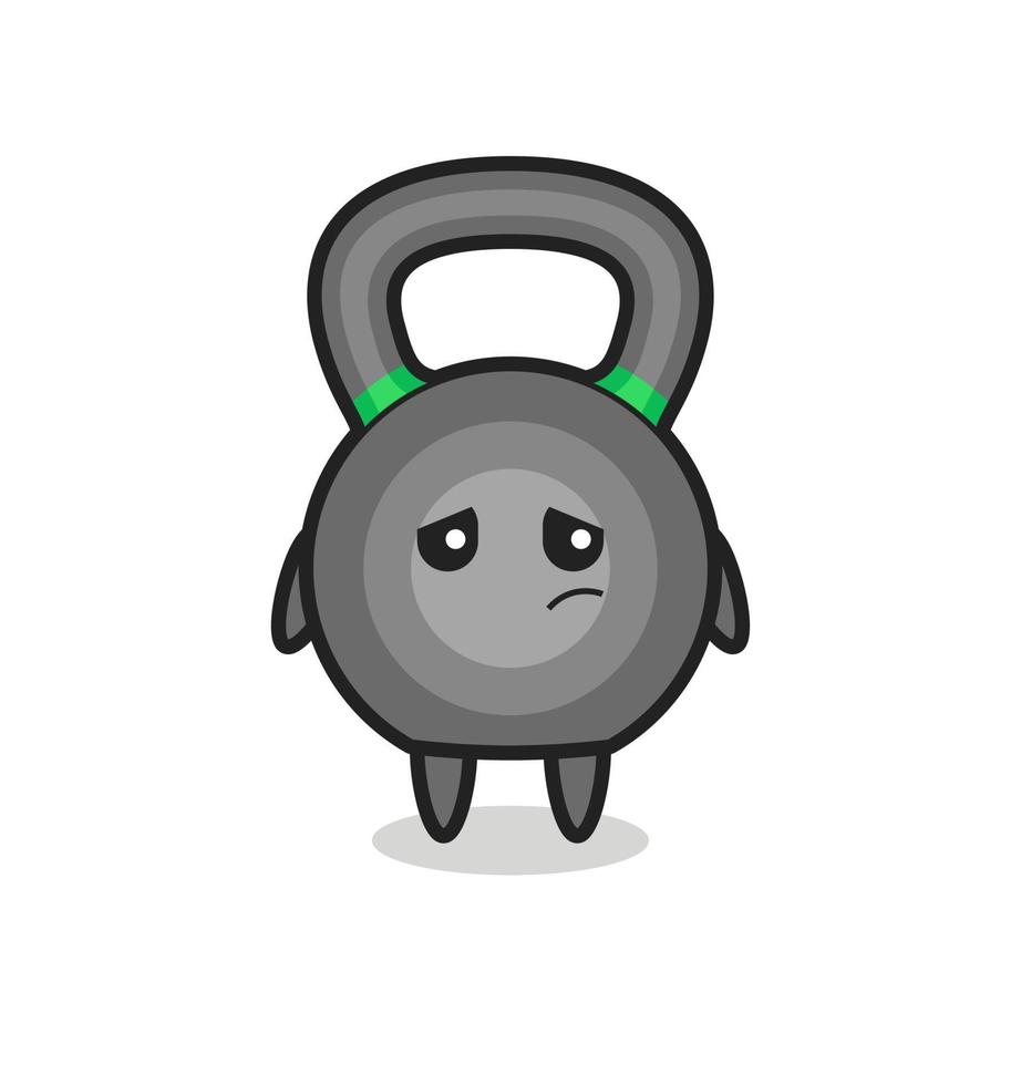 the lazy gesture of kettleball cartoon character vector