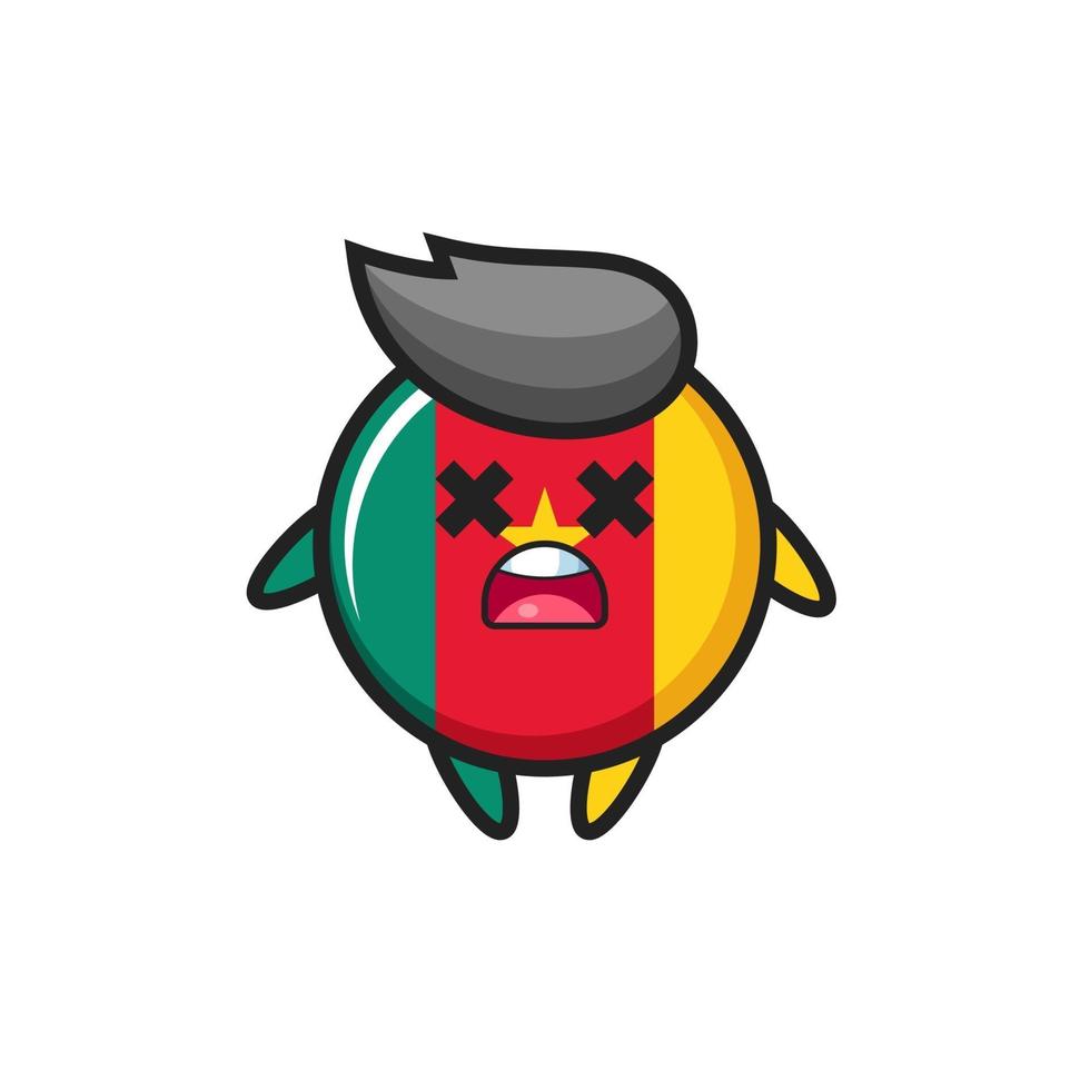 the dead cameroon flag badge mascot character vector