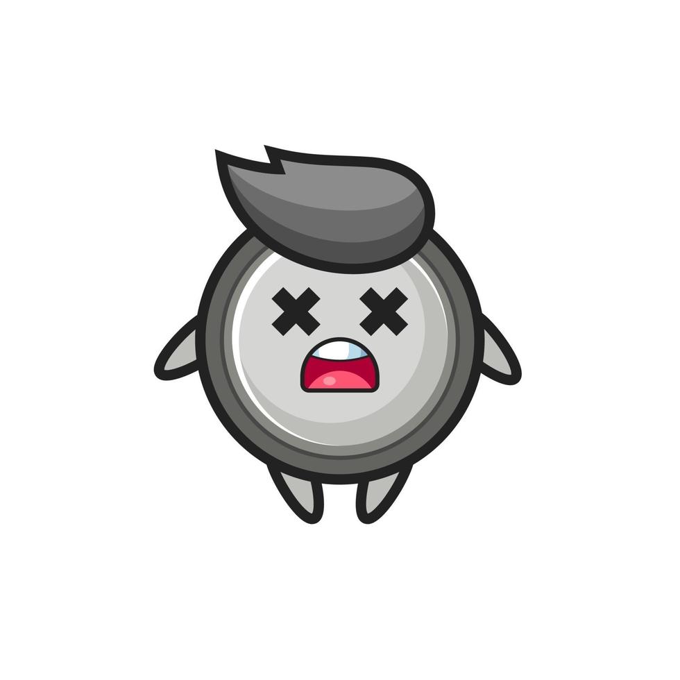 the dead button cell mascot character vector