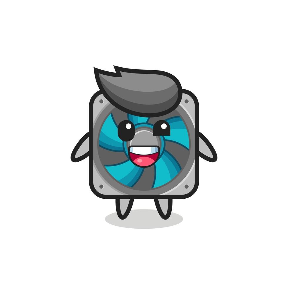 illustration of an computer fan character with awkward poses vector