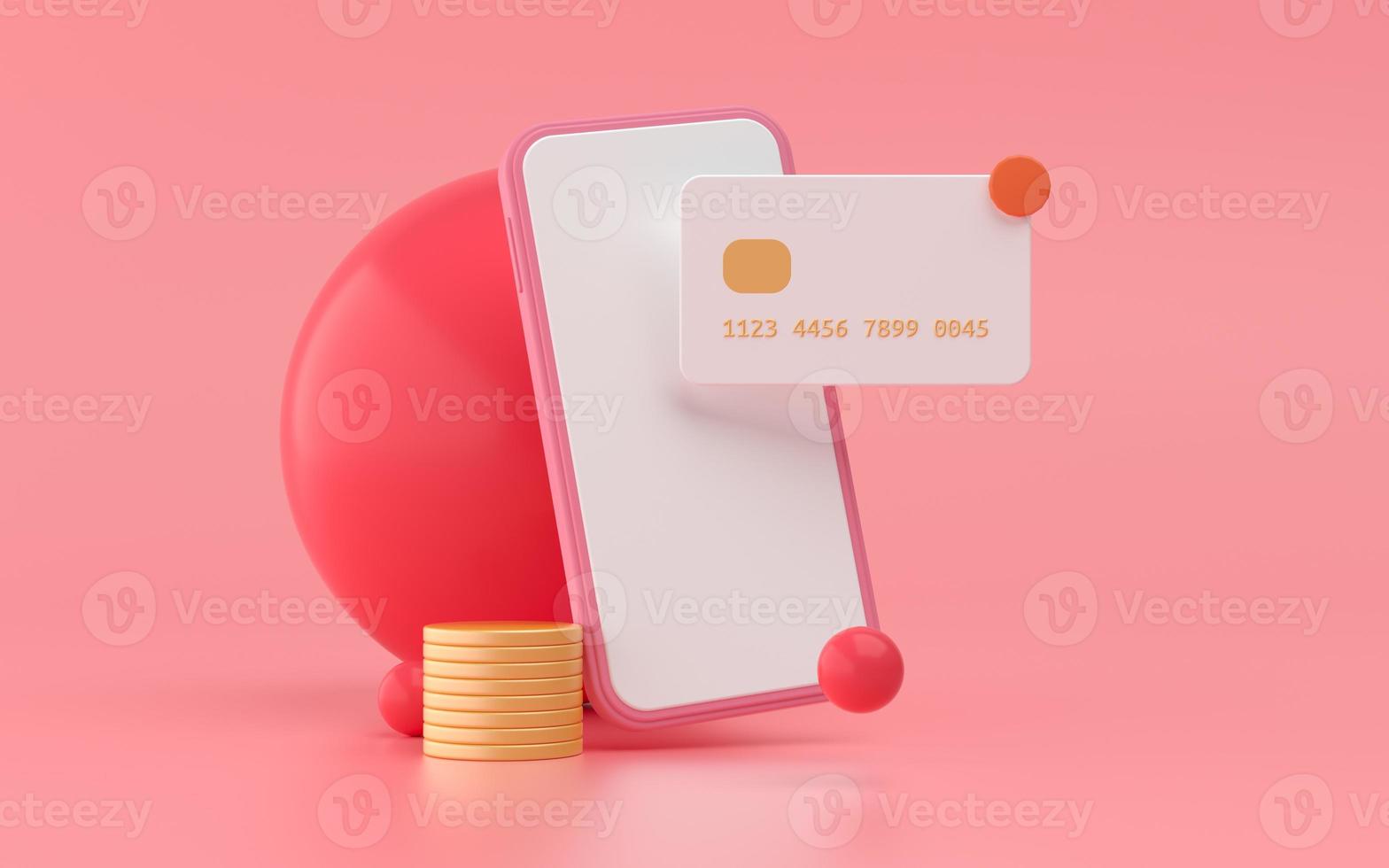 Digital payment on phone with soft lighting and bright colors photo