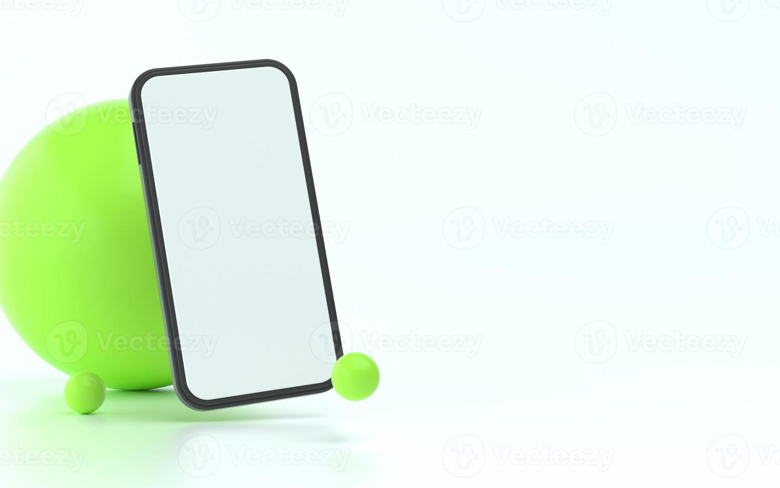 Simple mobile phone with clear screen and bright colors photo
