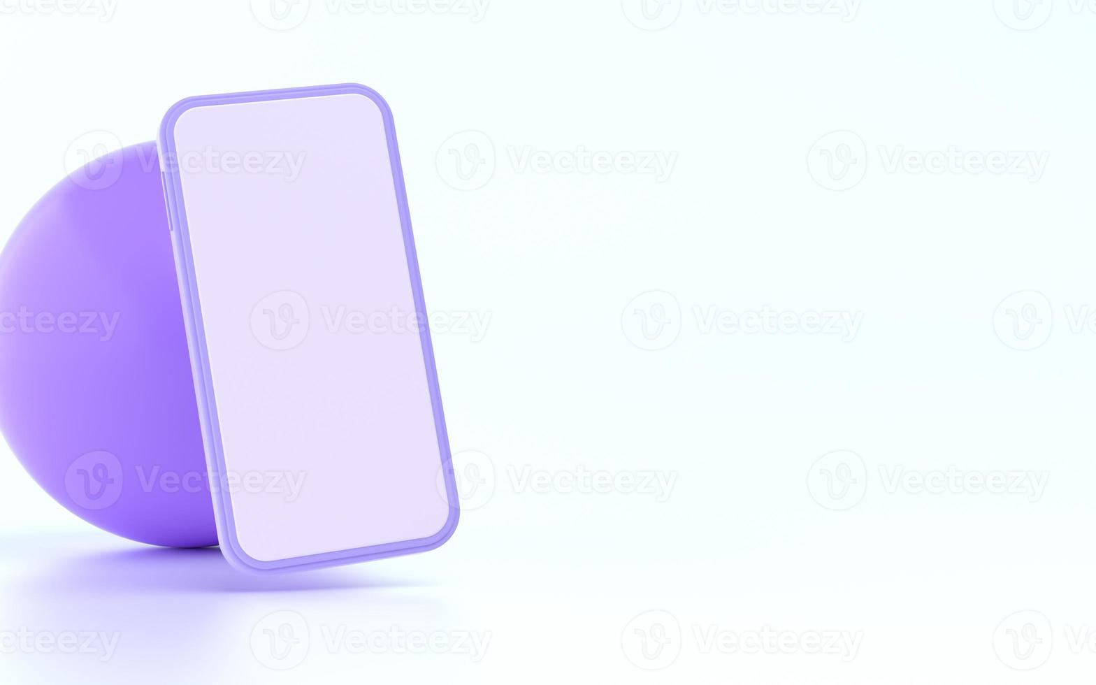 Simple mobile phone with clear screen and bright colors photo