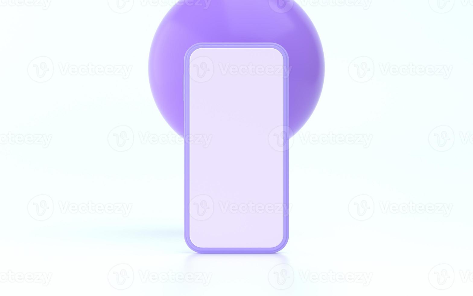 Simple mobile phone with clear screen and bright colors photo