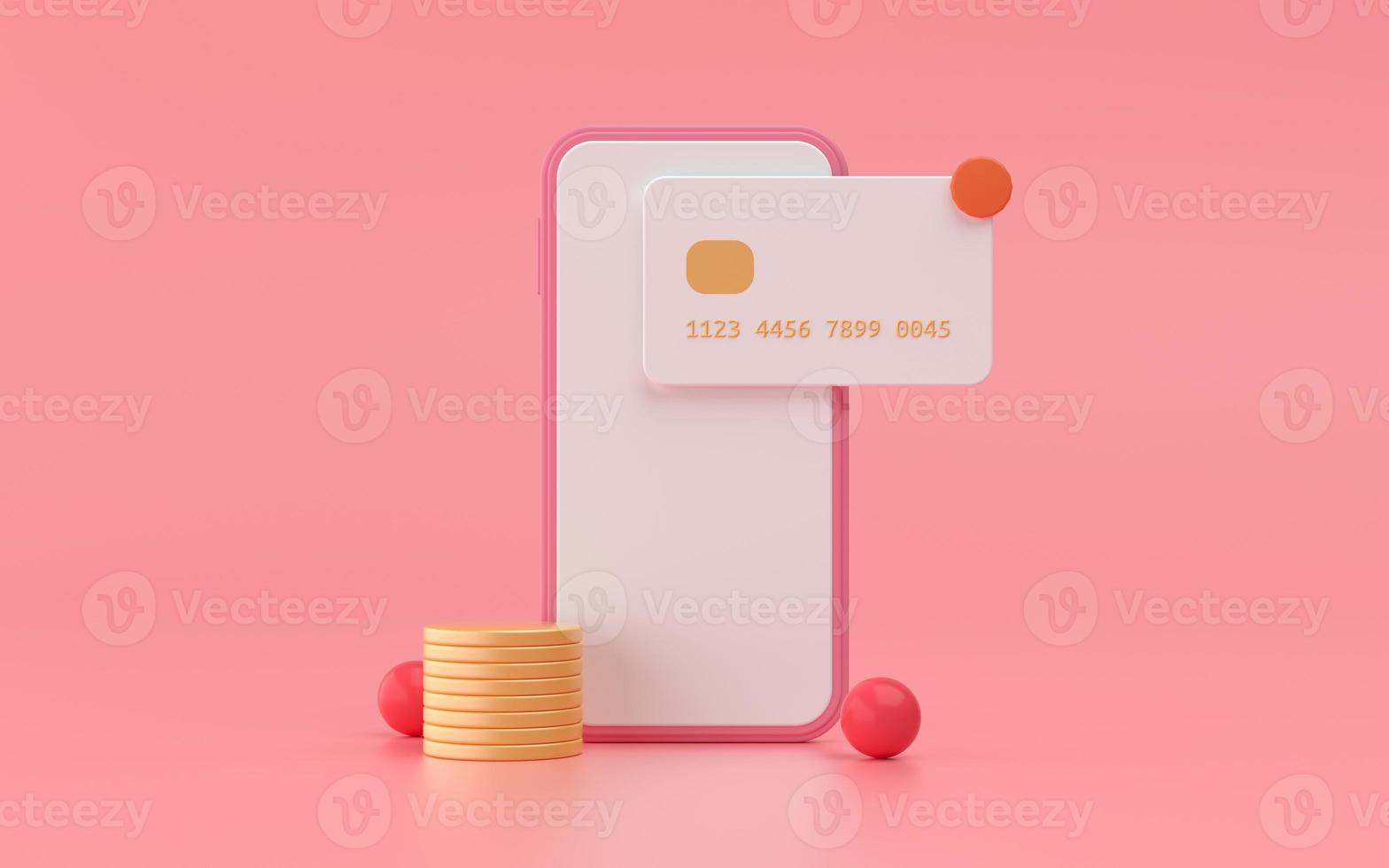 Digital payment on phone with soft lighting and bright colors photo