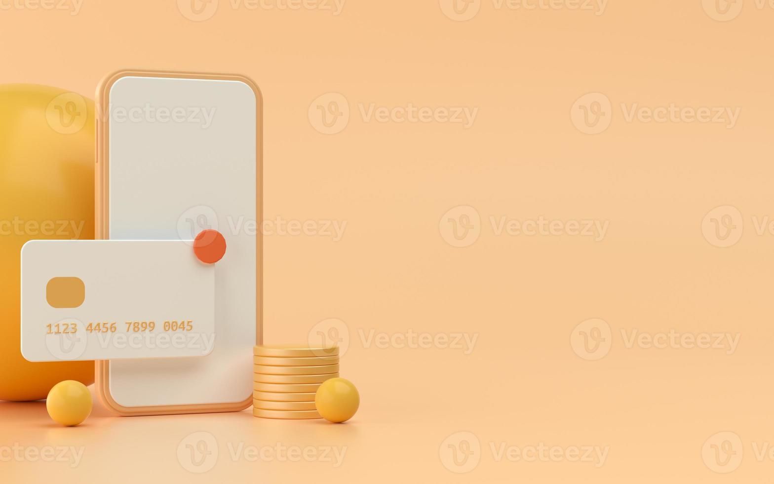 Digital payment on phone with soft lighting and bright colors photo