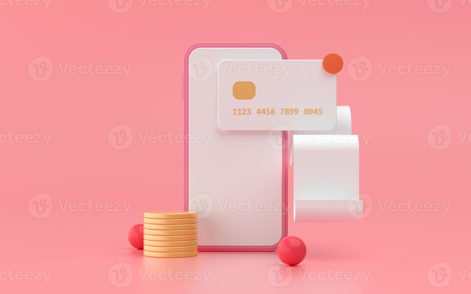 Digital payment on phone with soft lighting and bright colors photo