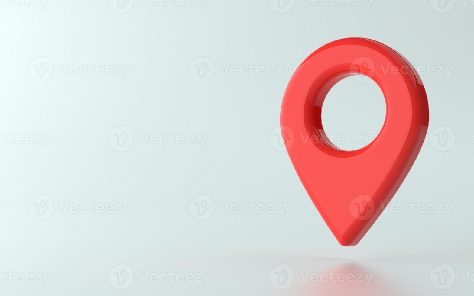 3d Illustration of pin point or location marker photo