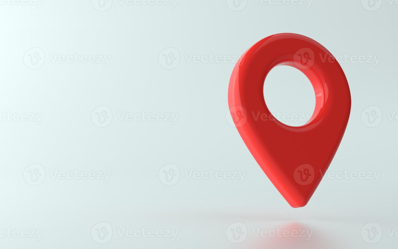 Ilustración 3d de marcador de ubicación o punto de alfiler foto