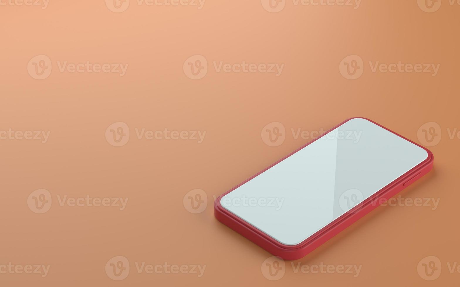 Isometric view phone with like notification icon on top and side photo